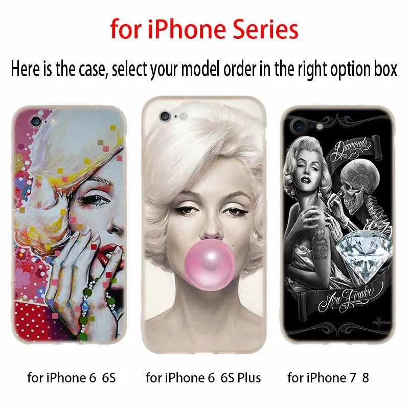 Чехлы для телефонов мягкий чехол iPhone 11 Pro X XS Max XR 6 6S 7 8 Plus 5 4S SE сексуальный Мэрилин