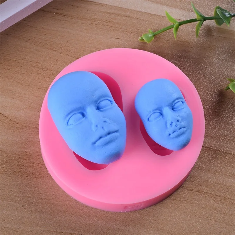 3D яркие человеческие маленькие большие маски для лица в форме лица силиконовые формы помадка декорирование тортов Сахар ремесло Gumpaste DIY инструмент