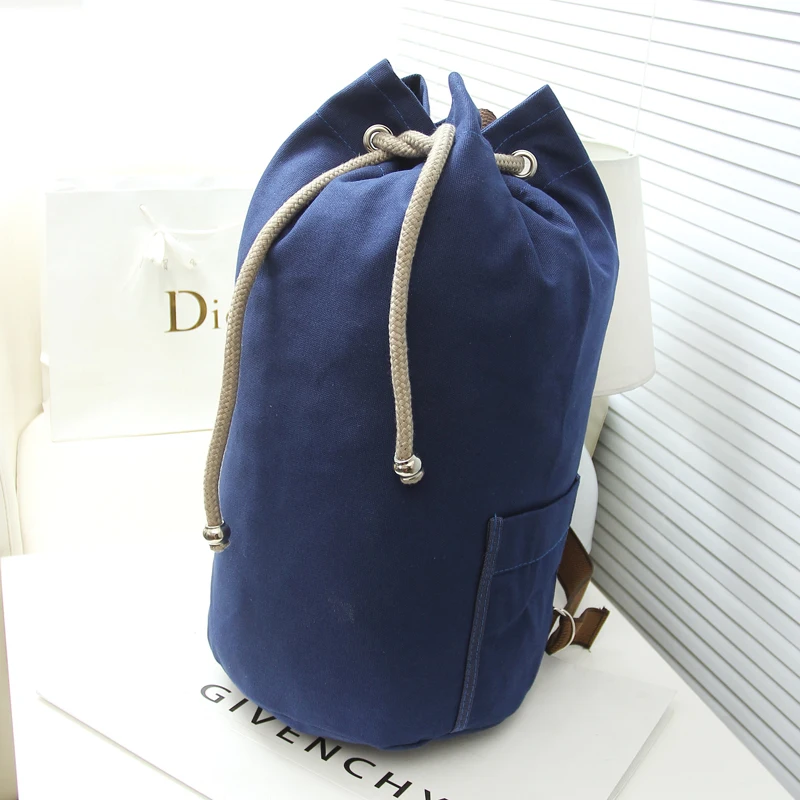 Sport Bag Training Gym Men Woman Fitness Bag Vintage Canvas Drawstring Backpack Rucksack Travel Daypack Gym Bag Sac De Sport - Цвет: Blue