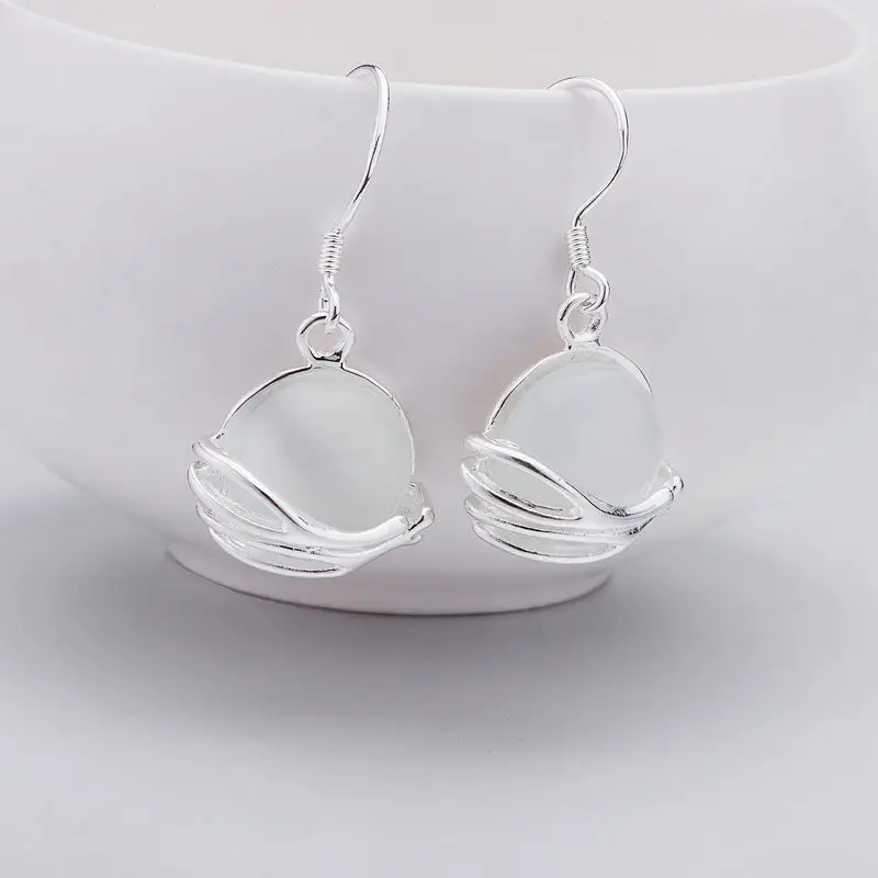 Женские серебряные серьги MSQSTNBK яркие из серебра 925 пробы|jewelry hat|jewelry earring boxjewelry box