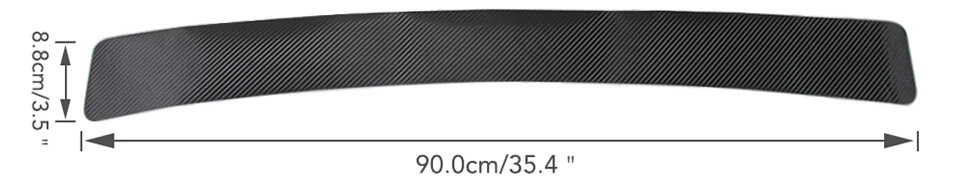 90cm Накладка на задний бампер багажника автомобиля для Audi A4 B6 B8 VW Passat B5 B7 Skoda Octavia A7 A5 Renault Megane 2 3 - Название цвета: 90cm