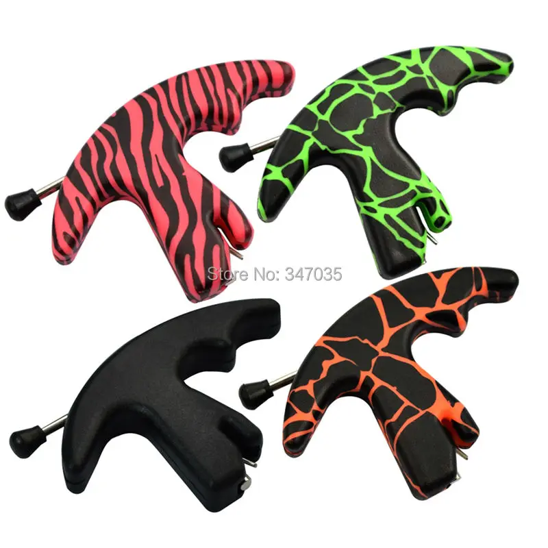 

1pc Bow Archery Thumb Style Left Right Handed Arrow Release Aids Hunting Outdoor Sports Camo Pink Green Free Shipping