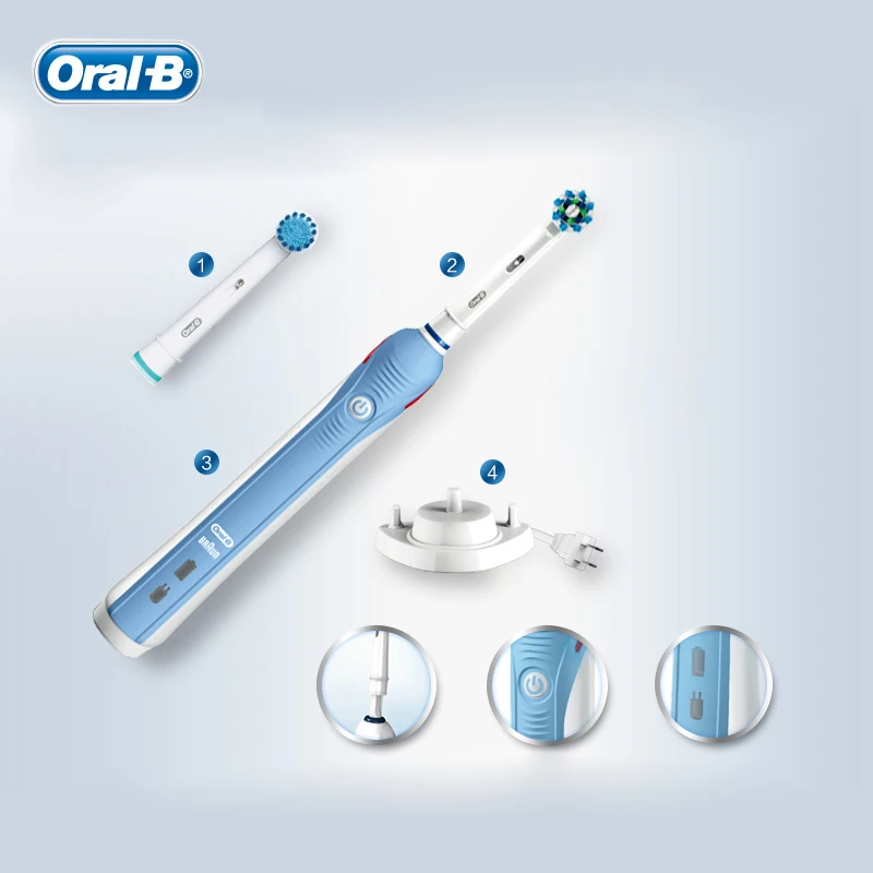 Электрическая зубная щетка Oral B 3D PRO2000 D20524 для отбеливания зубов перезаряжаемая