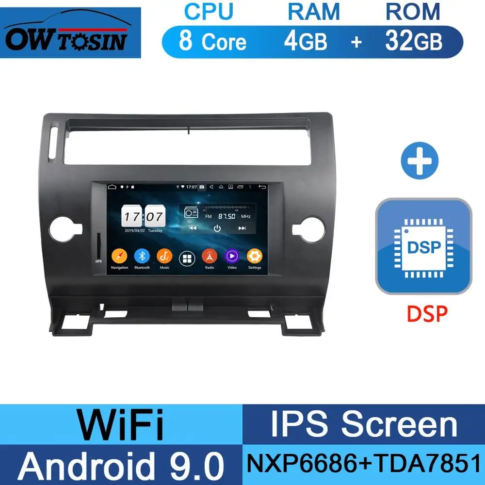 " ips 8Core 4G+ 64G Android 9,0 Автомобильный DVD Радио gps для Citroen C4 Quatre Триумф 2004 2005 2006 2007 2008 2009-2012 DSP CarPlay - Цвет: 32G DSP
