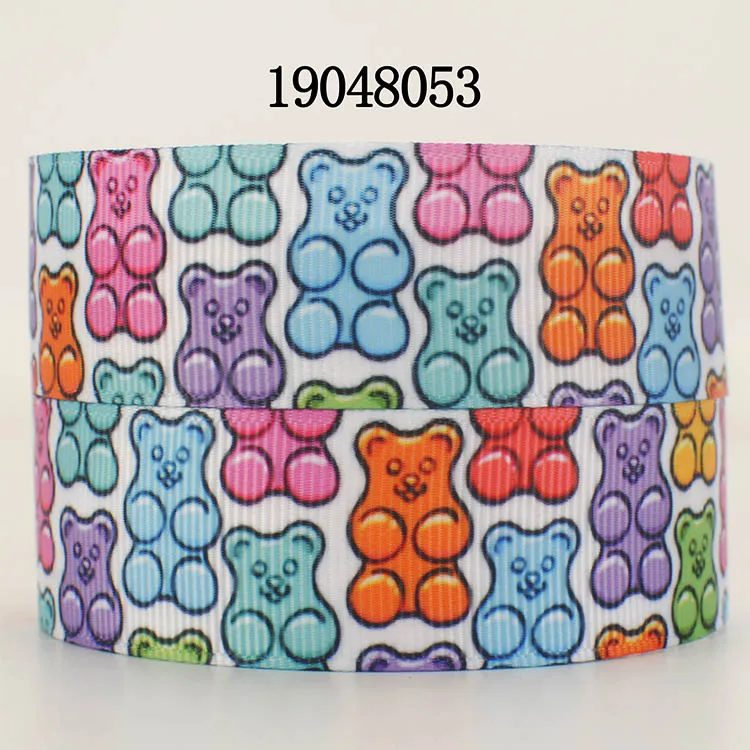 10 ярдов-Различные размеры-лента с рисунком медведя конфеты печатная корсажная