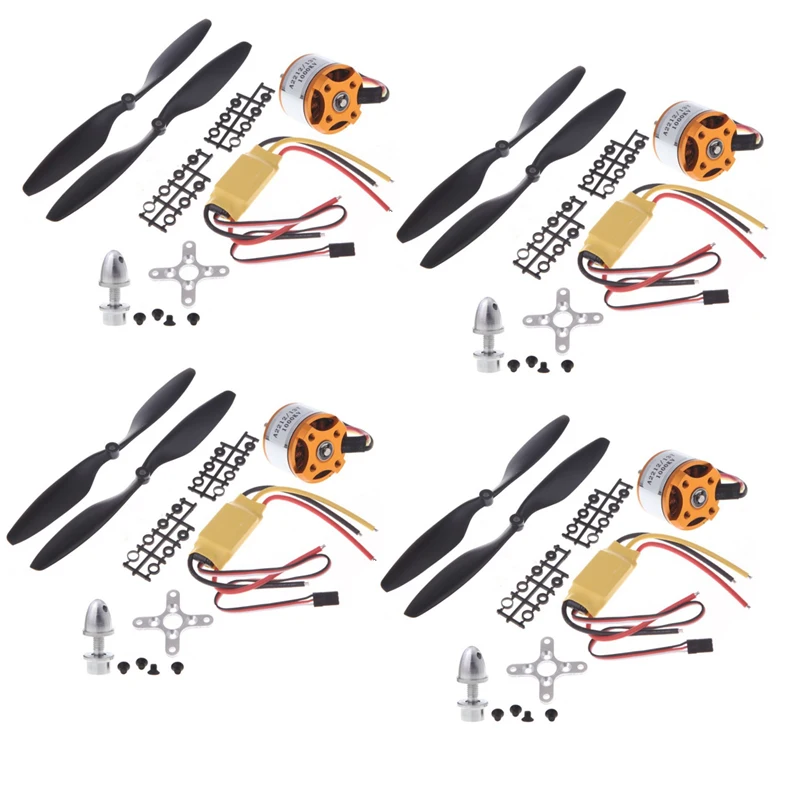 4 компл./лот A2212 1000KV Бесколлекторный двигатель+ 30A ESC+ 1045 пропеллер Quad-Rotor Набор для RC самолета мультикоптера