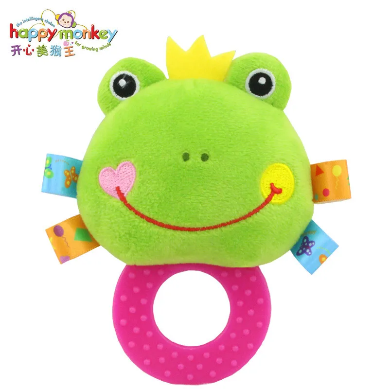 Happy Monkey 3 шт./лот baby BB звуковая погремушка ручной прорезыватель погремушки детские
