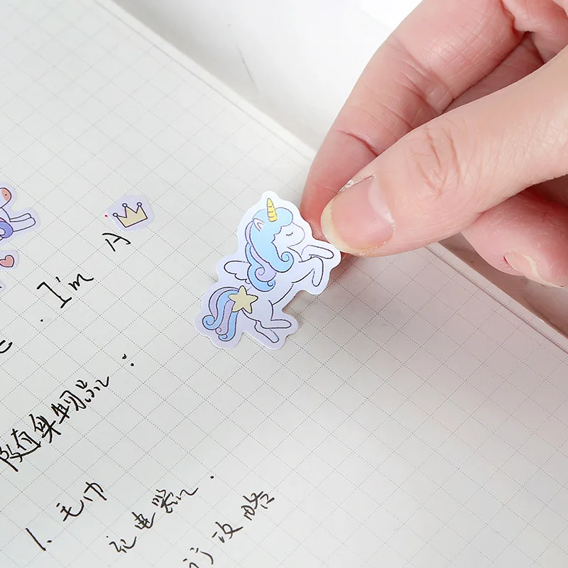 Милые мультяшный Радужный Единорог пуля журнал декоративные наклейки