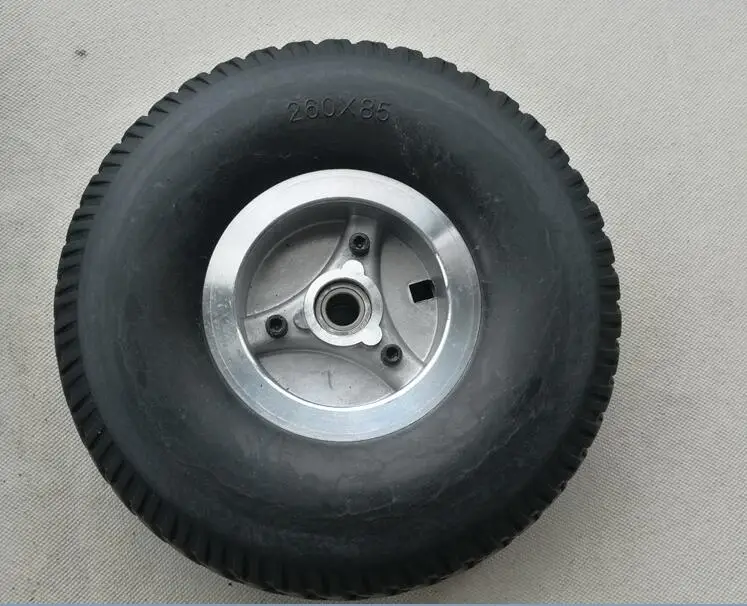 10 дюймов 260x85 4,10/3,50-4 410/350-4 Электрический мини-Байк скутер Алюминиевый обод колеса мотоцикла Ступица с шиной - Цвет: solid tire