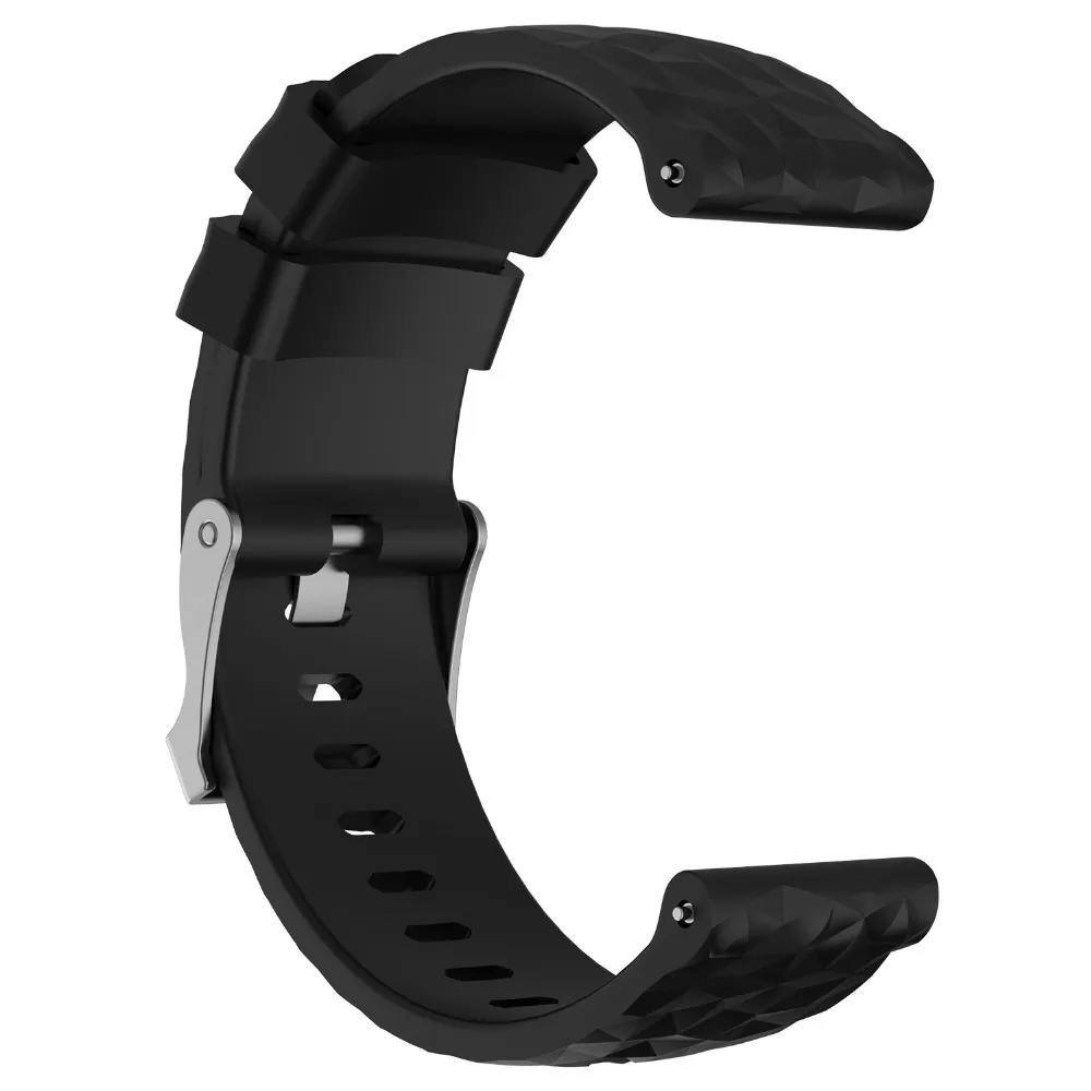 Odog 24 мм Черный Whtie мягкий спортивный браслет из силикона ремешок для Suunto Spartan