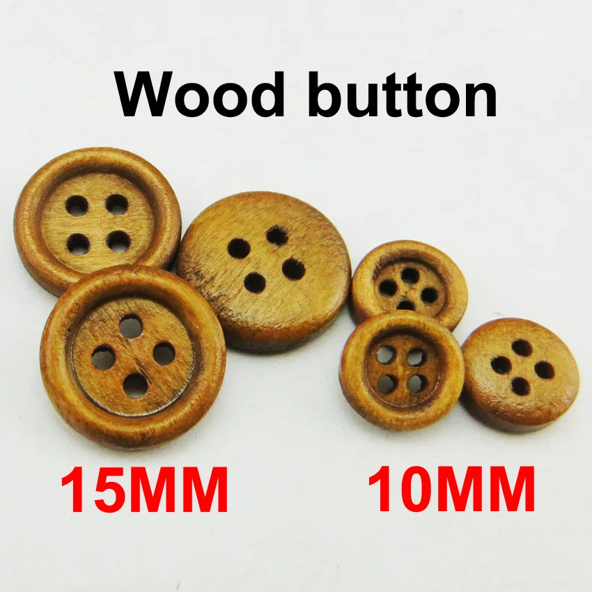 100 шт коричневые деревянные пуговицы рубашки 10 мм шитья одежды сапоги Пальто