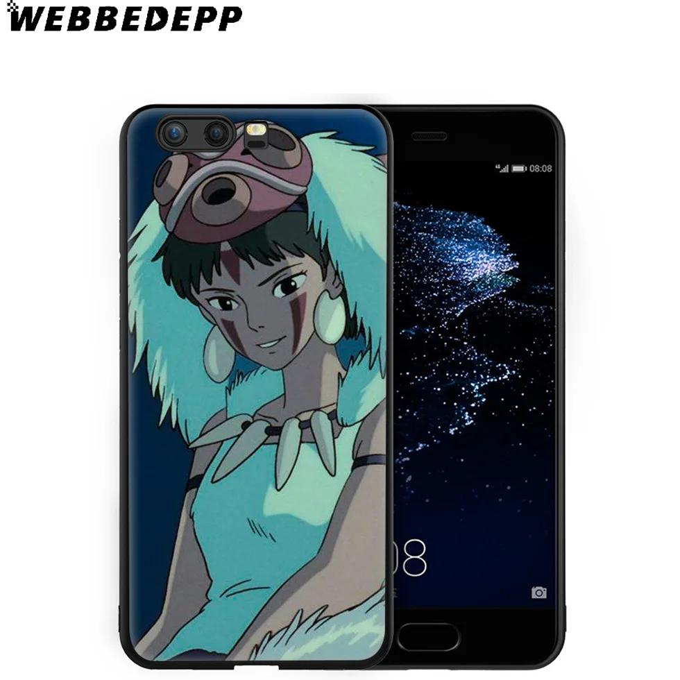 Мягкий чехол WEBBEDEPP Princess Mononoke для Huawei P8 P9 P10 P20 P30 Lite Pro P Smart Z Plus 2019 Y6 Prime 2018 2017 Mini |