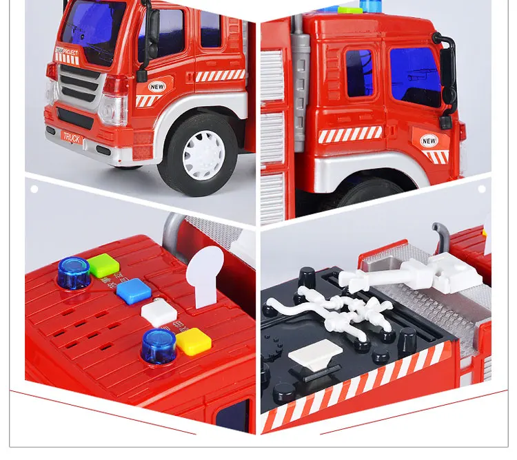 1:16 игрушка «пожарная машина» инерционная машина пожарная машина музыкальная большая игрушка для мальчика модель автомобиля