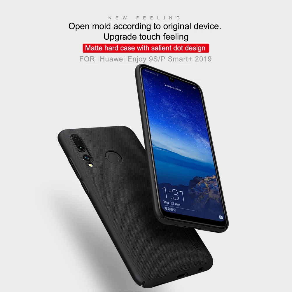 Чехол для huawei P Smart+ Plus Nillkin матовый защитный ПК Жесткий Чехол для huawei P Smart Plus чехол