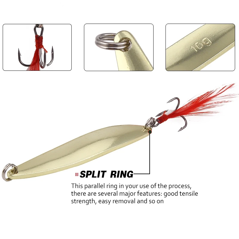 SEAPESCA 1 шт. 10 г/15 г/20 г металлическая ложка приманка рыболовная Pesca Peche Wobblers Isca