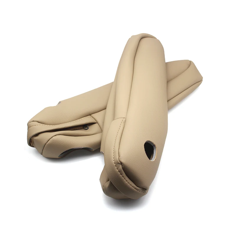 Для Honda Odyssey микрофибра кожа подлокотник ручка Крышка отделка - Название цвета: Front Pair Beige