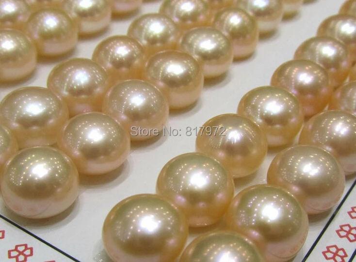 

50pcs 6mm 8mm 10mm 100% Real pearl Bead Natural highlight Pearl Bead Half Round semi-hole loose beads DIY Jewelry For Woman Gift