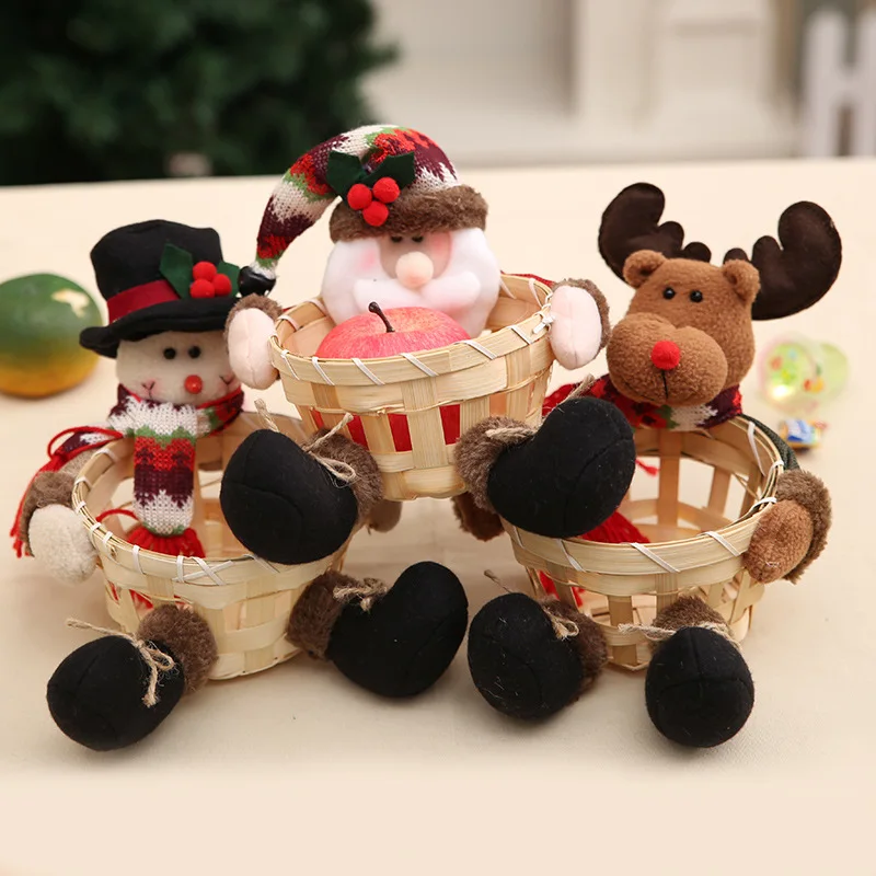 Navidad 2018 оригинальная Рождественская корзина ручной работы рождественские