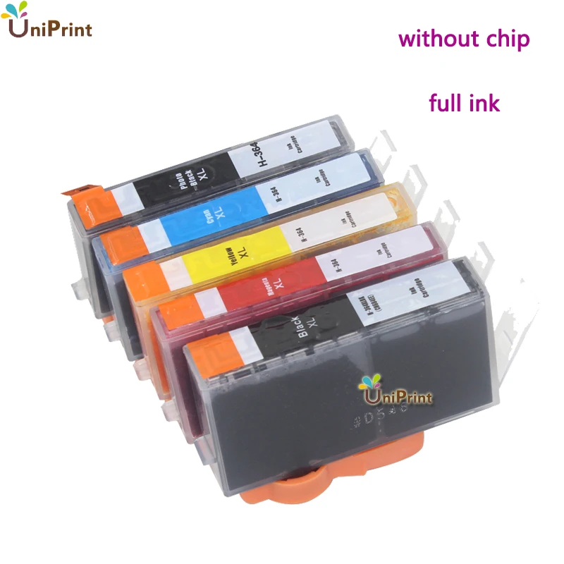 5 шт. совместимый с HP178 чернильный картридж без чипа для 178XL 4620 6520 7520 5520 3520 5380 D5460
