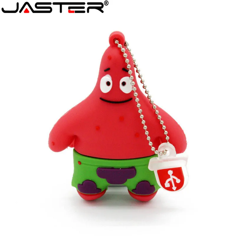 Милый Usb флеш-накопитель Sponge Bob с задней спинкой, usb-накопитель 2,0, 4 ГБ, 8 ГБ, 16 ГБ, 32 ГБ, u-диск, прекрасная креативная мультяшная флешка