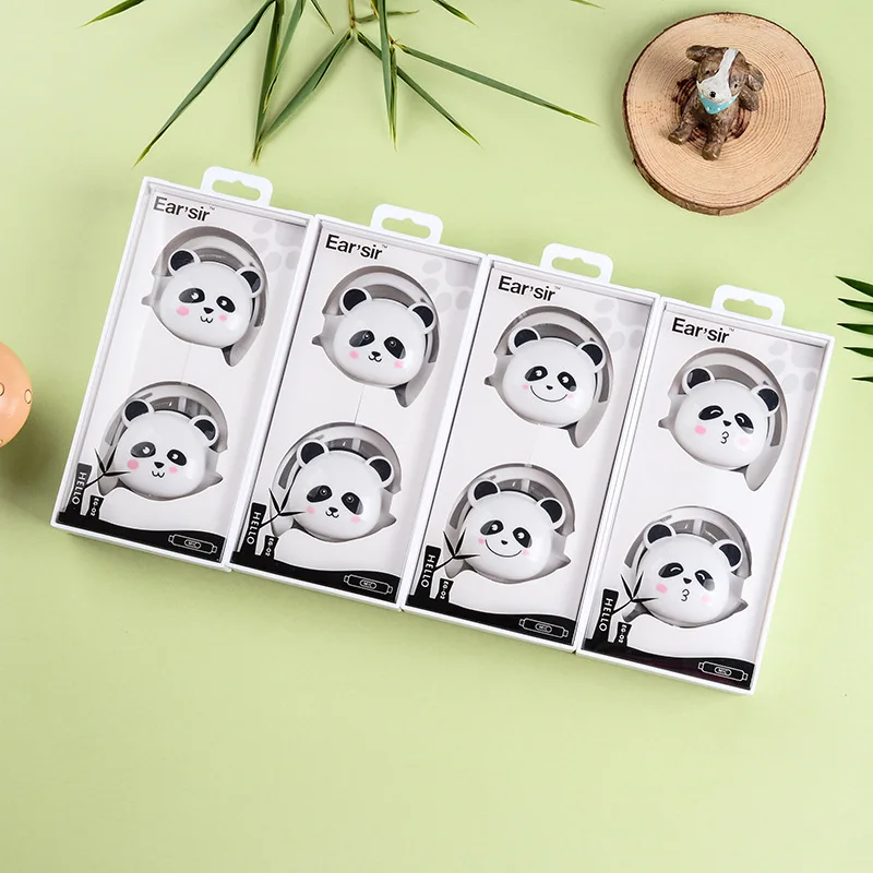 Симпатичной панды и стерео крючок беспроводной связи bluetooth наушники с микрофоном