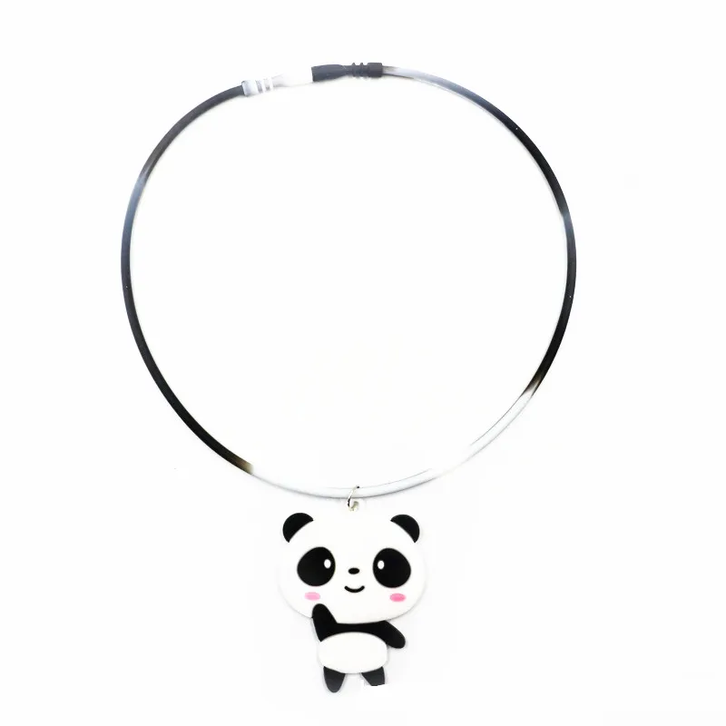 P necklace style 5 Детское украшение душевой кабины панда резиновый браслет/ожерелье День рождения украшения Дети тропические джунгли вечерние украшения - Цвет: P necklace style 5