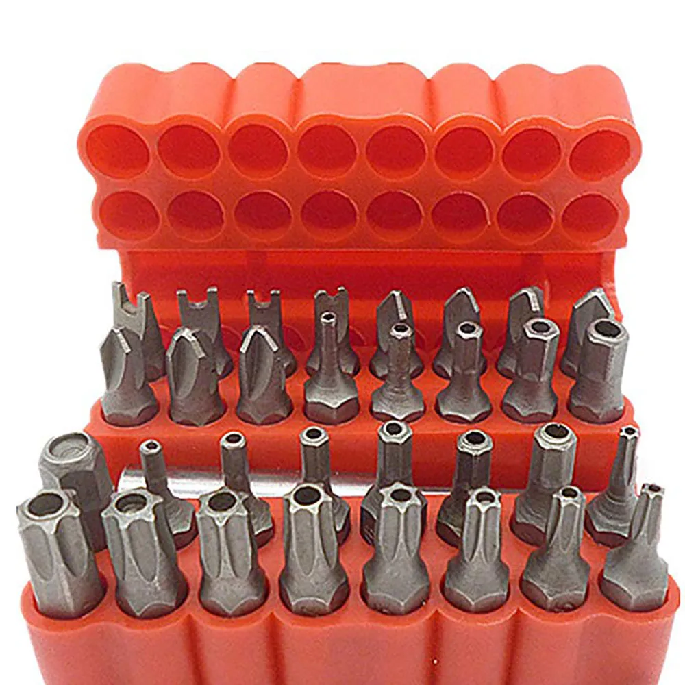 

Electric Screwdriver Head Security Screw Hex Bit Head Set Hollow Tips Screw Special Head 33 Pieces/ Set