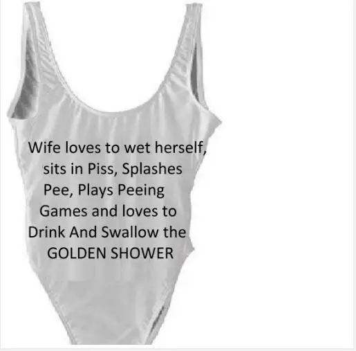 Wife loves to wet Herself Sits in Piss Splashes Women Swimwear One Piece Swimsuit 2019 Bathing Suit Bodysuit Swim Beach | Спорт и