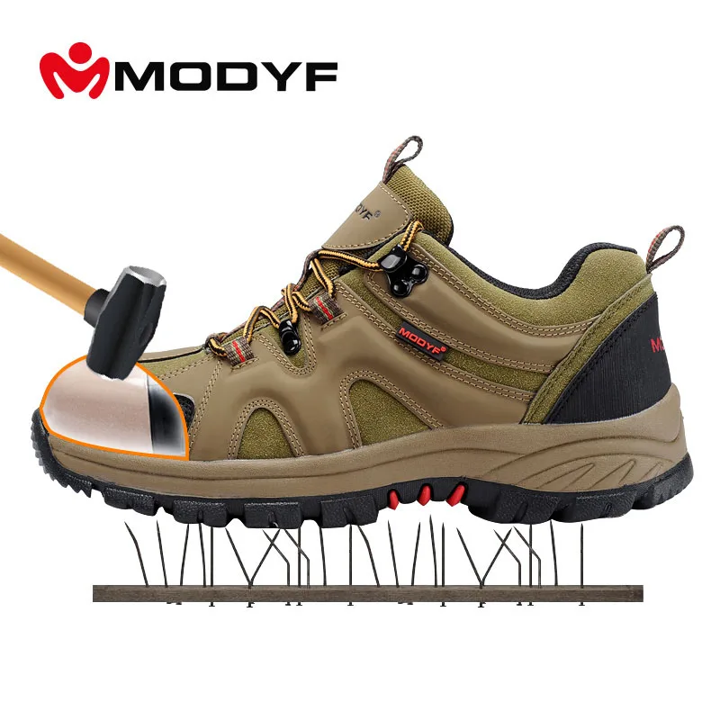 Бесплатная доставка Мужчины осень-зима Рабочая защитная обувь со стальным