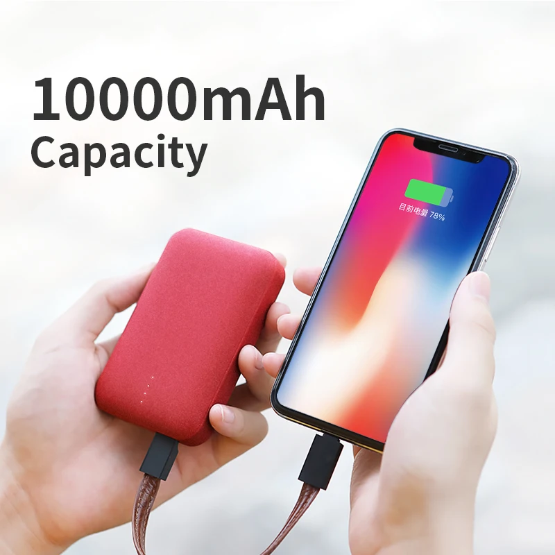 Внешний аккумулятор на 10000 мА · ч для Xiaomi внешний ROCK Mini портативный ультратонкий