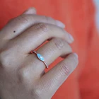 Женское латунное кольцо с фианитом, кольцо цвета розового золота с кристаллами, размер США 6, 7, 8