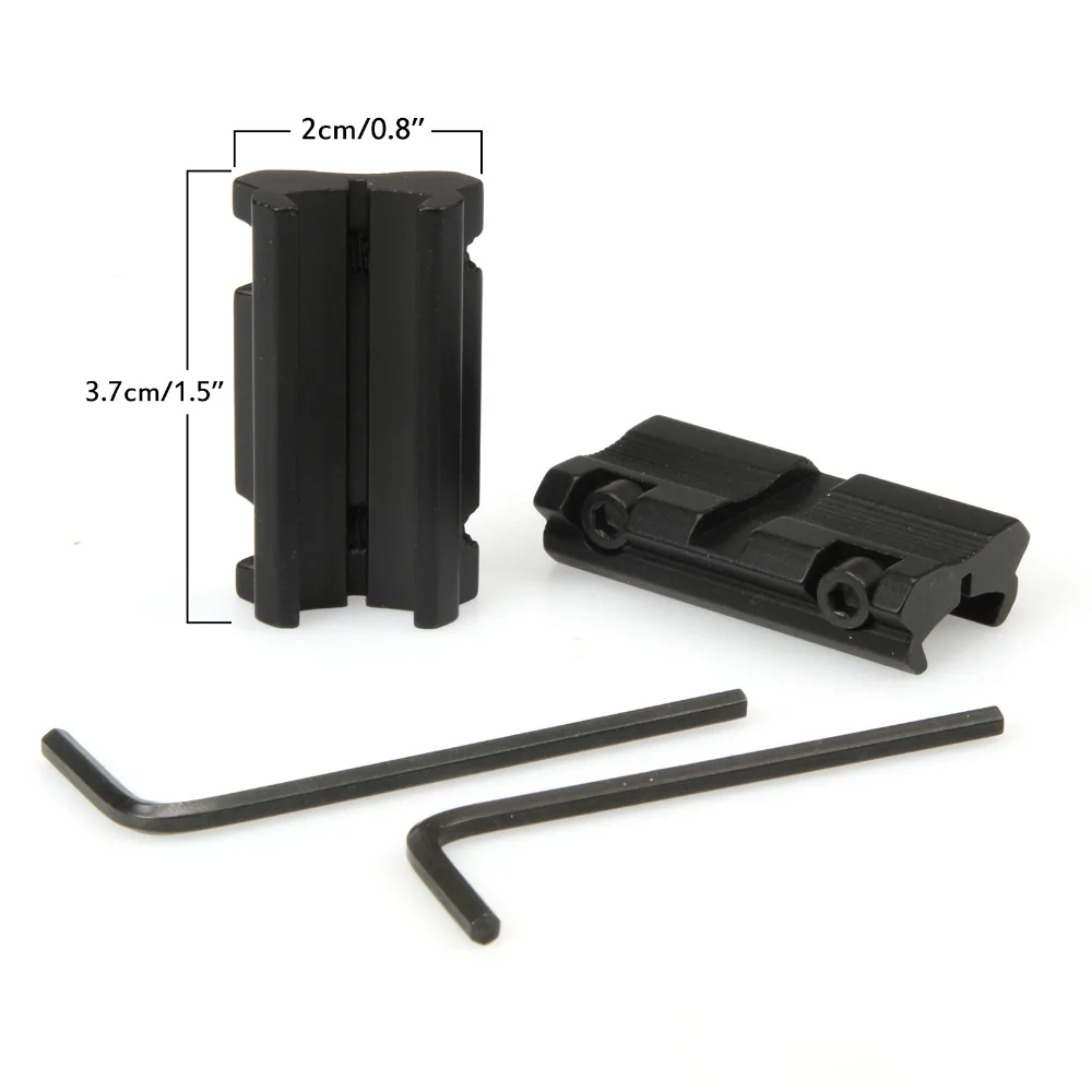 

Rail Conversion 12mm to 20mm Adapter Converter Riser Base 12mm Dovetail to 20mm Scope Accessories for Hunting