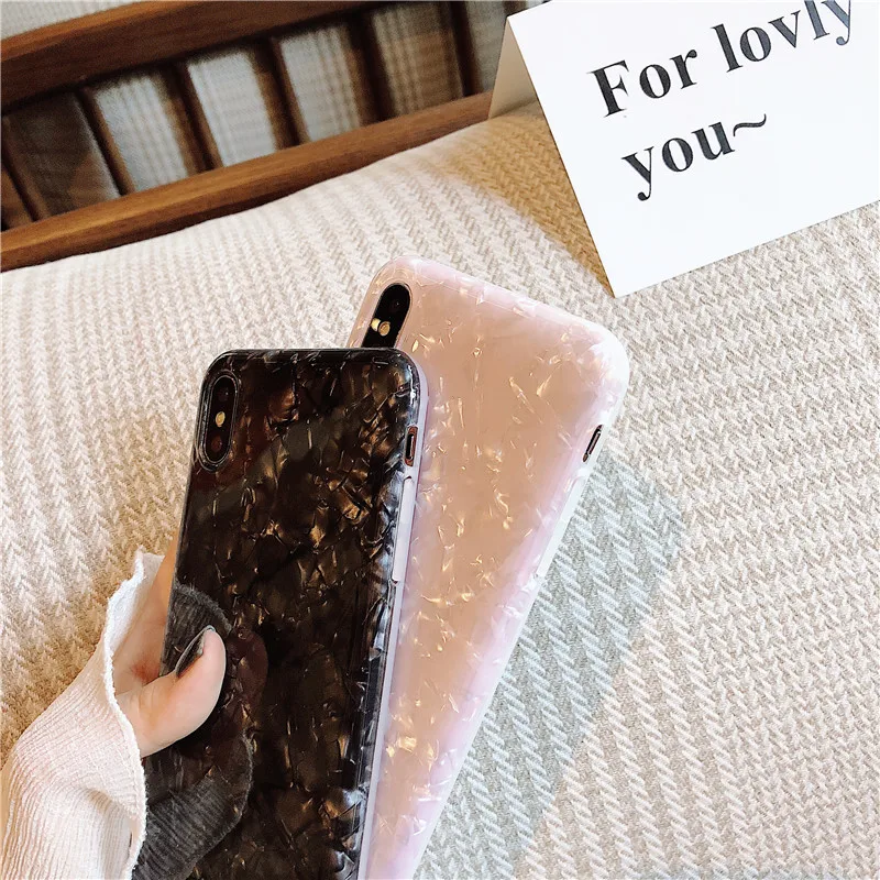 Глянцевый мраморный чехол для iphone 6 7 8 Plus 11 Pro X XS Max XR Блестящий корпус из