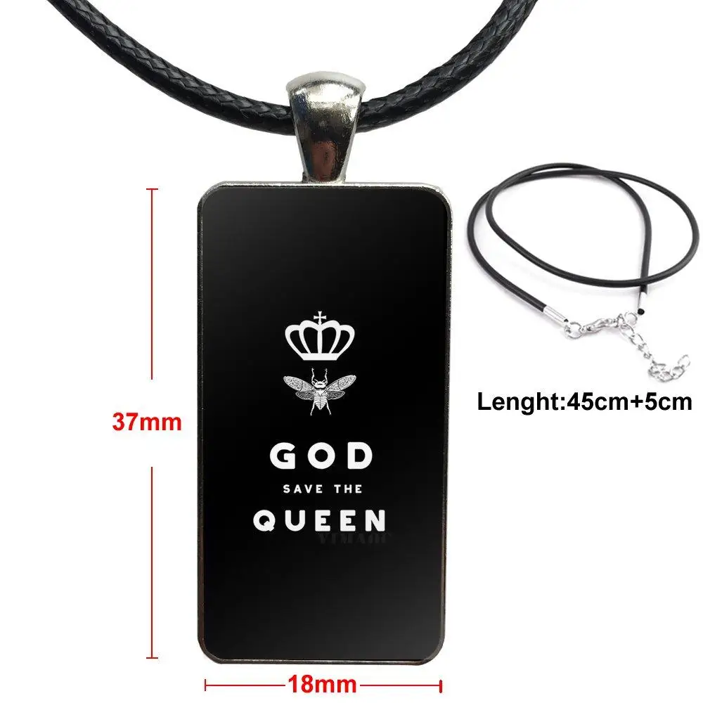 God Save The Queen Art стеклянный кабошон чокер кулон прямоугольное ожерелье из