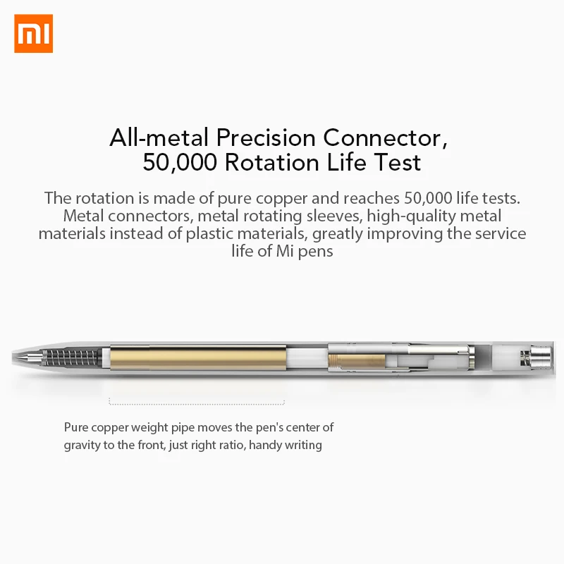 Xiaomi Mijia P E N с 0 5 мм швейцарским пополнением 143 роликовый шарик Mi Xiomi Sign Signing