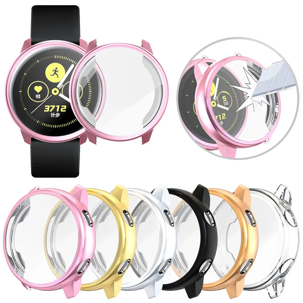 Мягкий чехол из ТПУ для Samsung Galaxy Watch Active/Active 2 защитная пленка экрана 40 мм 44 тонкие