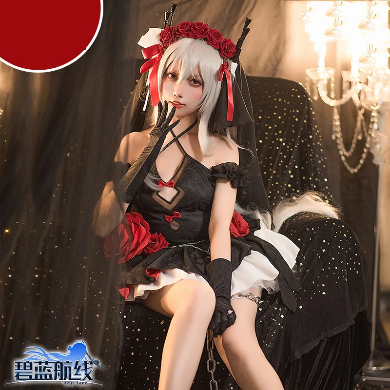 Azur Lane HMAS Vampire (D68) карнавальный костюм черное свадебное платье для невесты
