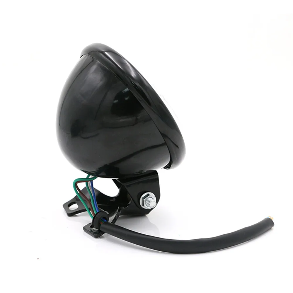 Алюминиевая мотоциклетная фара в стиле ретро 12 В черная лампа дальнего и