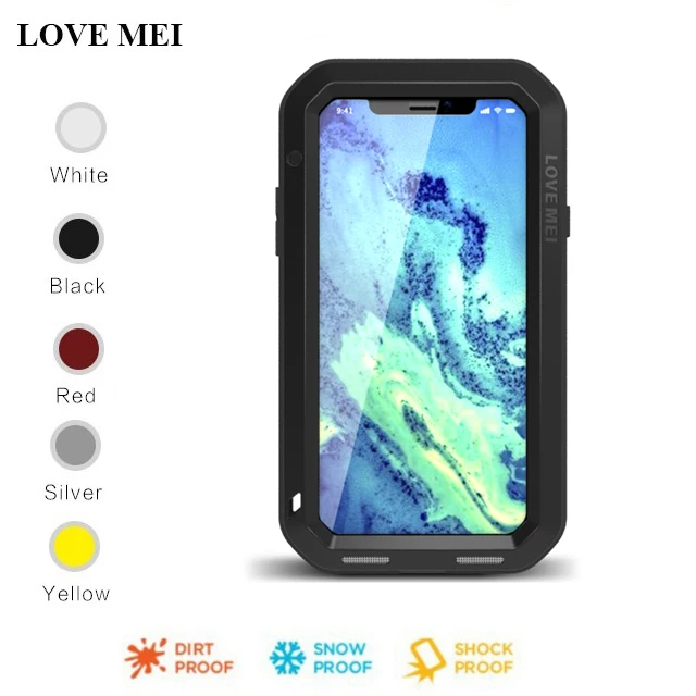 Металлический Алюминиевый противоударный чехол для Apple iPhone XS Max XR Love Mei