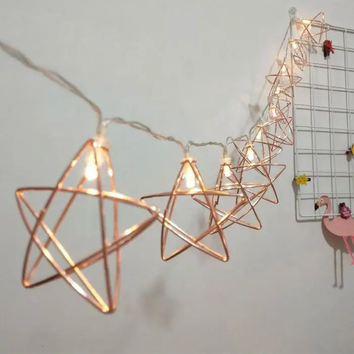 LED String Light Room Garden Lamp Yard Festival Christmas Geometry Decoration TN88