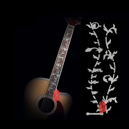 IM гитарные Лады инкрустация Наклейка белый Стив Вай Дерево жизни 24 лада