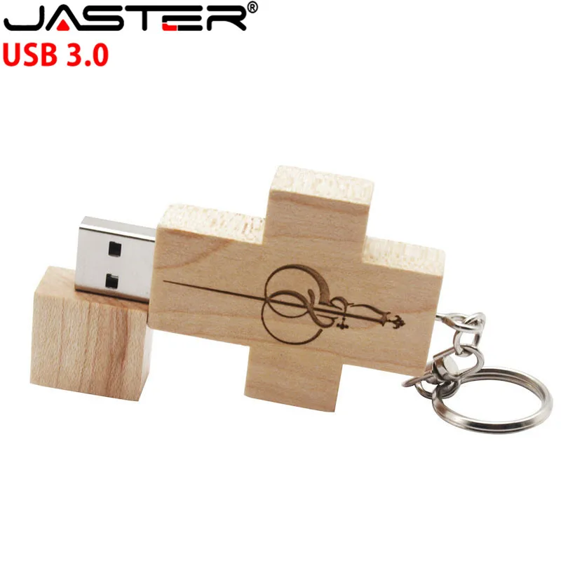 JASTER USB 3 0 логотип клиента деревянный Флешка крест карта памяти 8 ГБ 16 32 кресты флэш