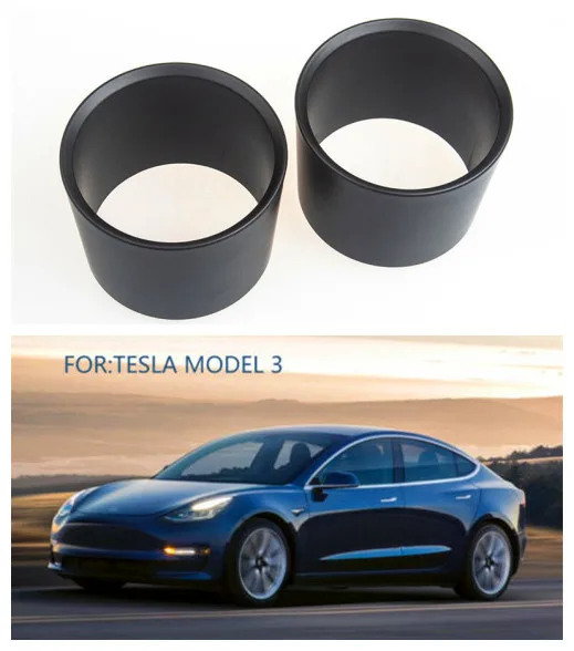 

for Tesla Model 3 ABS Car Water Cup Holder Cover Insert Expander Adapter 2PCS