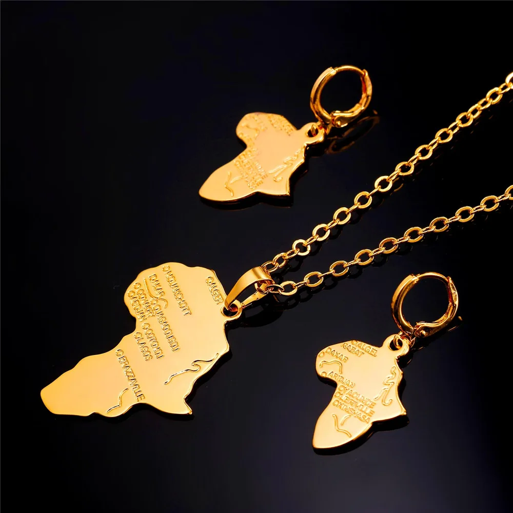 Набор из колье и серёг цвет: золото/розовое золото/серебро/черный | Украшения