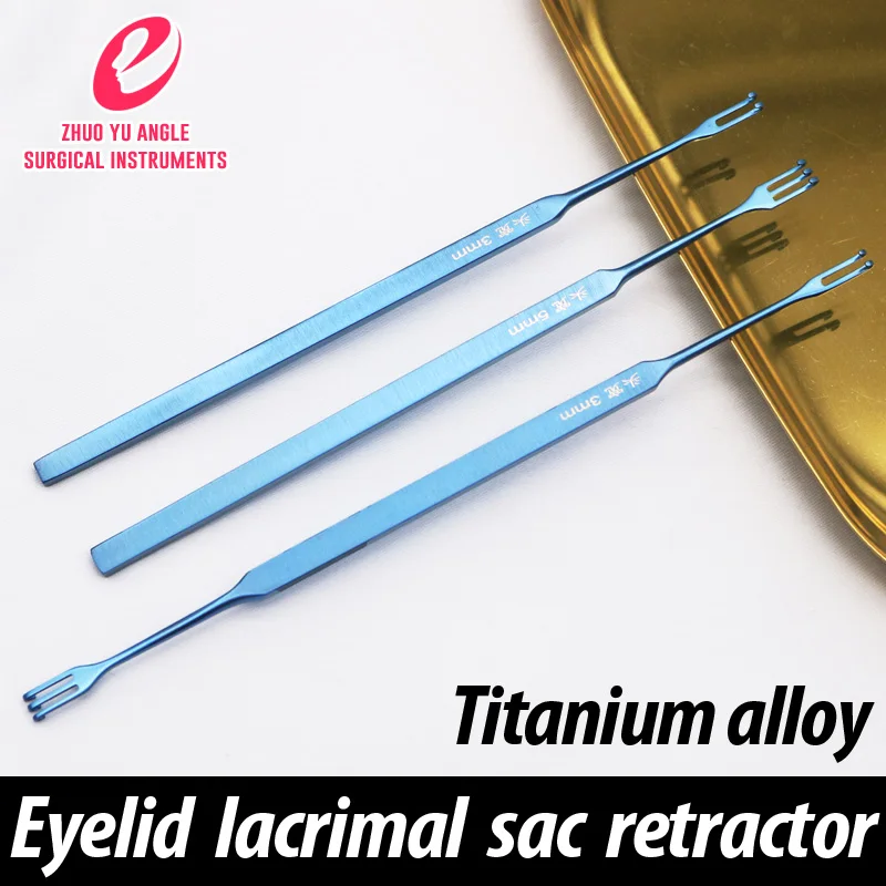 

Titanium alloy eyelid lacrimal sac hook ophthalmic surgical instrument eye bag hook cosmetic plastic double eyelid tool