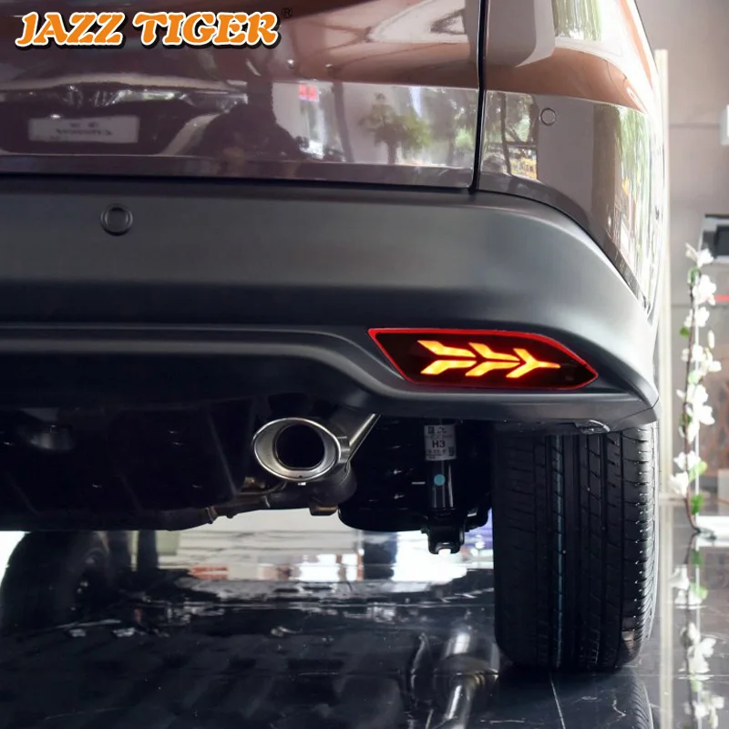 JAZZ TIGER 2 шт. Автомобильный светодиодный задний противотуманный фонарь стоп-сигнал поворот сигнала света бампера украшение лампы для Honda hr-v HR-V
