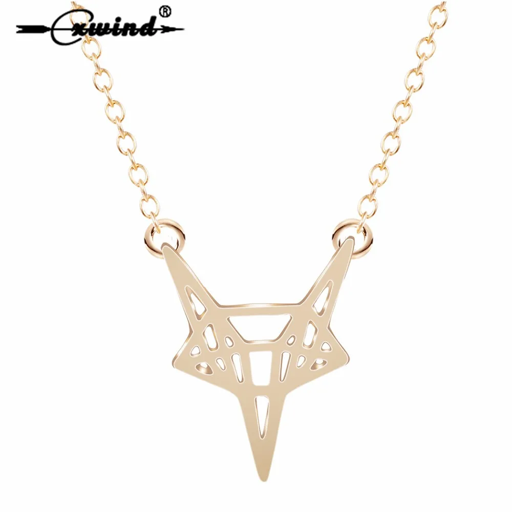 Cxwind Модное Длинное Ожерелье с животным лисой цепочка на свитер ожерелье полым