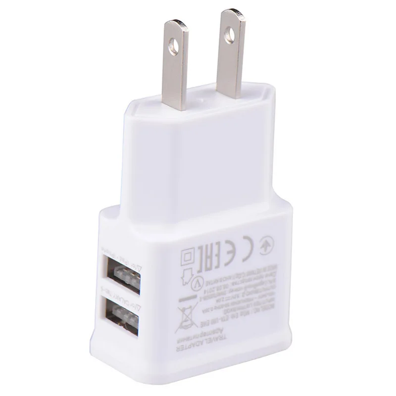 

Dual USB Charger 5V 1A EU Plug Universal Mobile Phone charger Wall AC Power charger International plug Adaptor