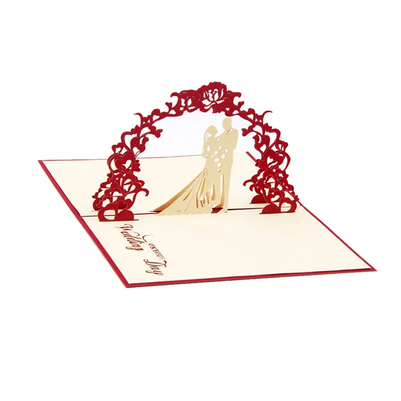 3D всплывающая свадебная открытка юбилей приглашения персонализированное День