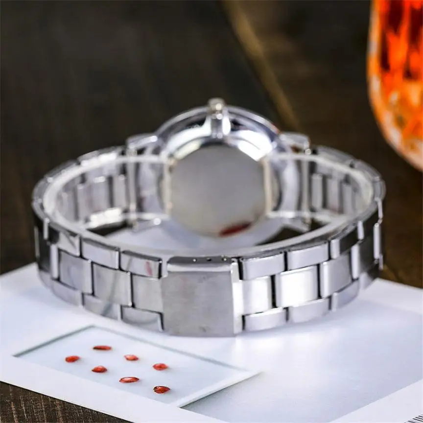 Брендовые мужские часы модные розовое золото нержавеющая сталь аналоговые